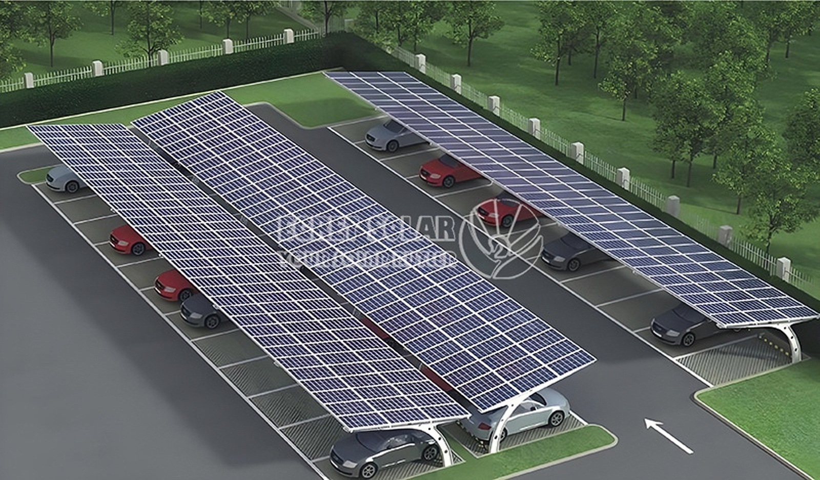 Carbon Steel Solar Carport: Drivkraft för en grön framtid