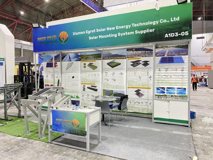 Egret Solar Monteringsfäste lyser på Solartech Indonesia 2026